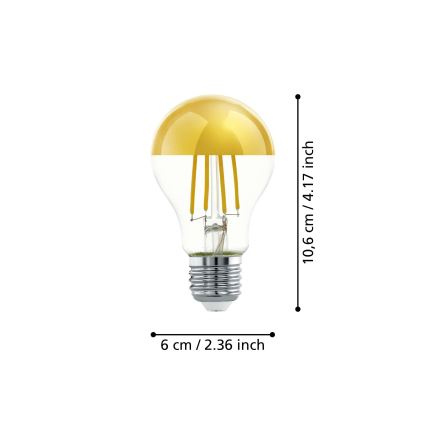 LED Izzó tükörgömbfejjel A60 E27/7,3W/230V 2700K - Eglo 110031