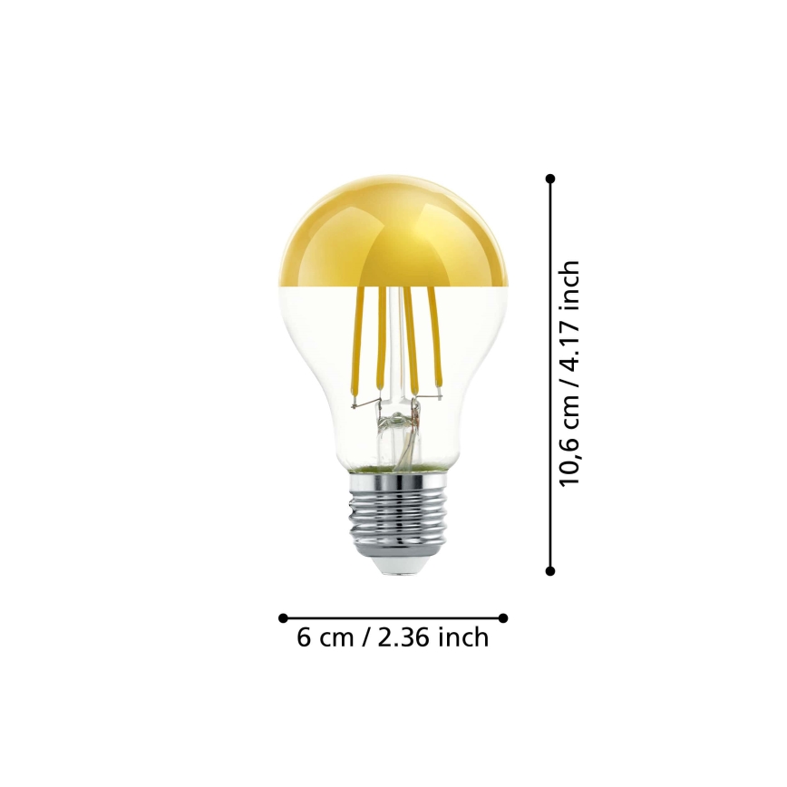 LED Izzó tükörgömbfejjel A60 E27/7,3W/230V 2700K - Eglo 110031