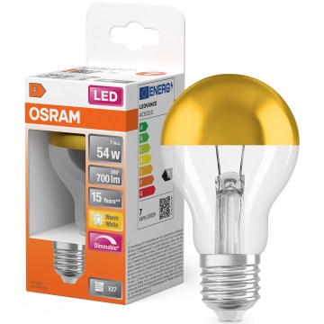 LED izzó tükrös felső résszel SUPERSTAR E27/7W/230V 2700K aranyszínű - Osram