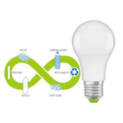 LED izzó újrahasznosított műanyagból A60 E27/8,5W/230V 2700K - Ledvance