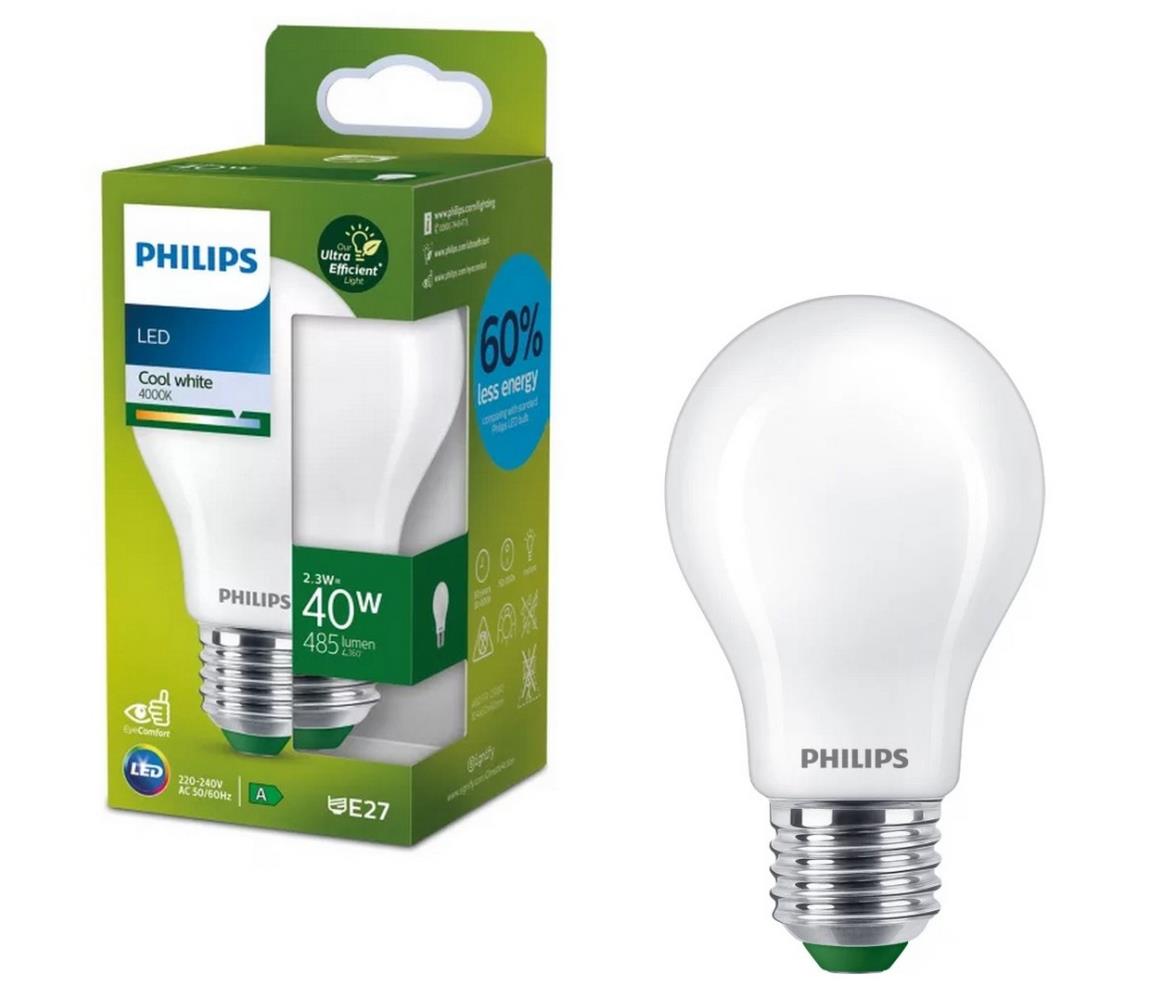 LED izzó ULTRAEFFICIENT Philips A60 E27/2,3W/230V 4000K 8720169187610