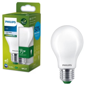 LED izzó ULTRAEFFICIENT Philips A60 E27/5,2W/230V 4000K