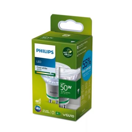 LED izzó ULTRAEFFICIENT Philips PAR16 GU10/2,1W/230V 4000K
