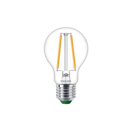 LED-izzó ULTRAEFFICIENT VINTAGE Philips A60 E27, 2,3 W, 230 V, 2700 K