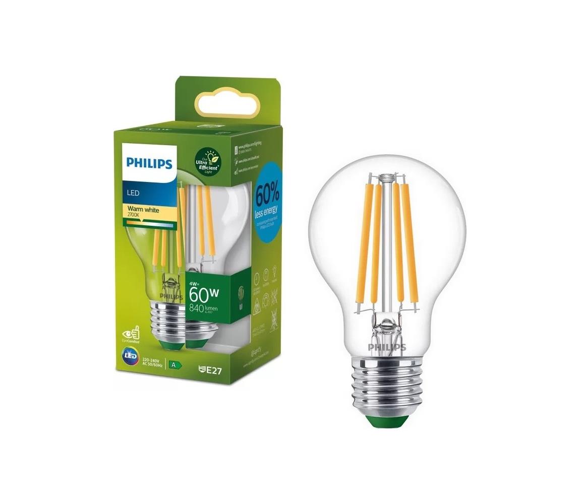 LED izzó ULTRAEFFICIENT VINTAGE Philips A60 E27/4W/230V 2700K 8720169187658