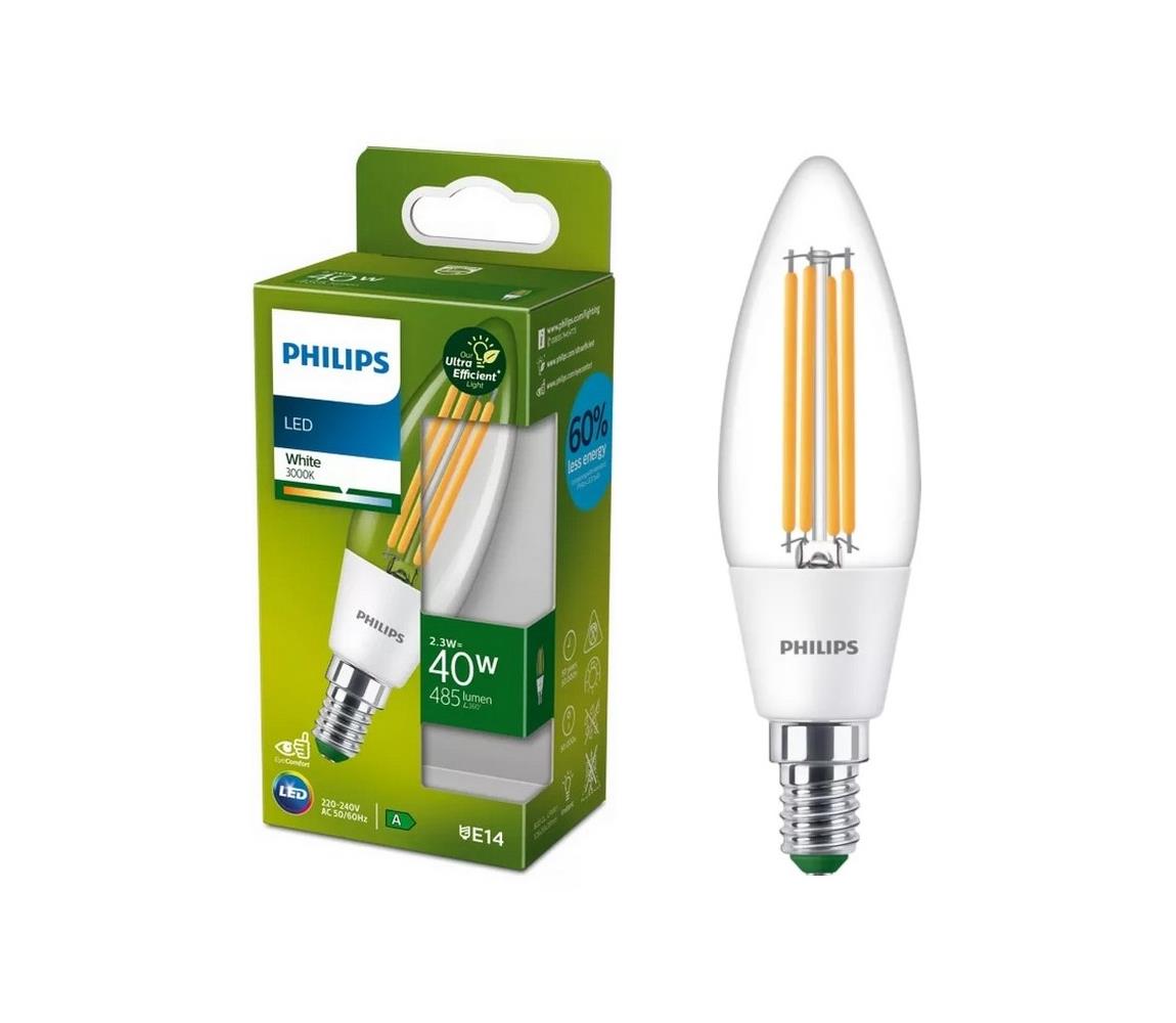 LED izzó ULTRAEFFICIENT VINTAGE Philips B35 E14/2,3W/230V 3000K 8719514435759