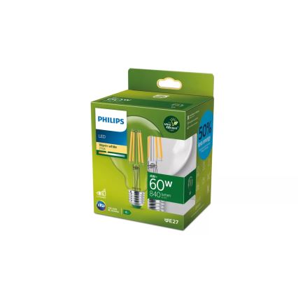 LED izzó ULTRAEFFICIENT VINTAGE Philips G95 E27/4W/230V 2700K