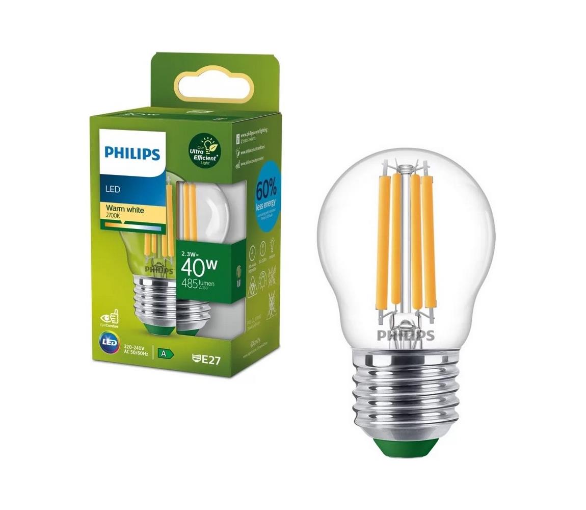 LED izzó ULTRAEFFICIENT VINTAGE Philips P45 E27/2,3W/230V 2700K 8720169188198