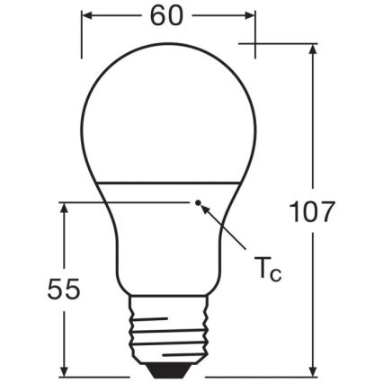 LED Izzó VALUE A60 E27/8W/230V 4000K - Osram