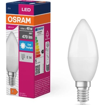 LED Izzó VALUE B40 E14/4,9W/230V 6500K - Osram