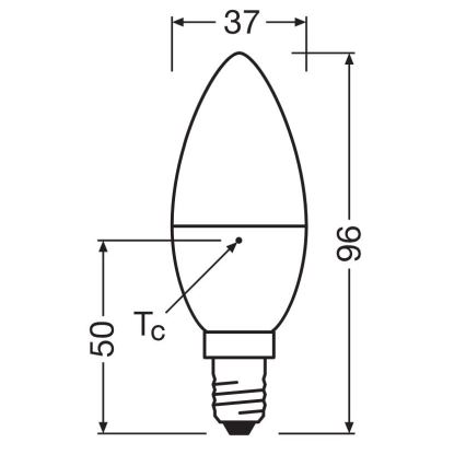 LED Izzó VALUE B40 E14/4,9W/230V 6500K - Osram