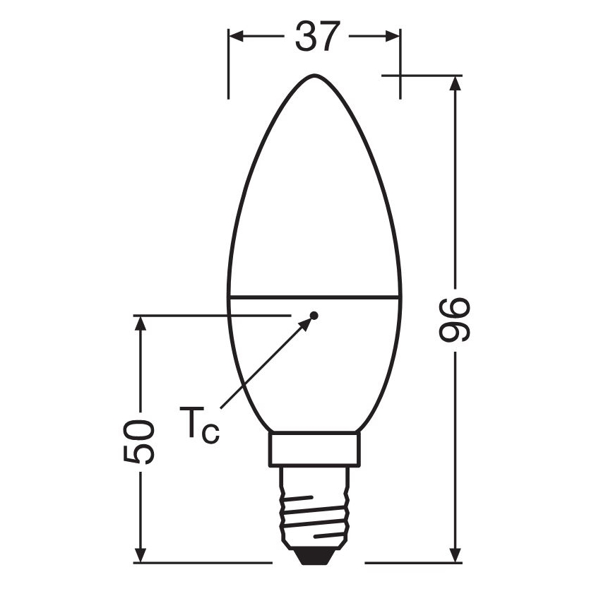 LED Izzó VALUE B40 E14/4,9W/230V 6500K - Osram
