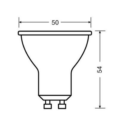 LED Izzó VALUE PAR16 GU10/4,5W/230V 4000K 36° fehér - Osram