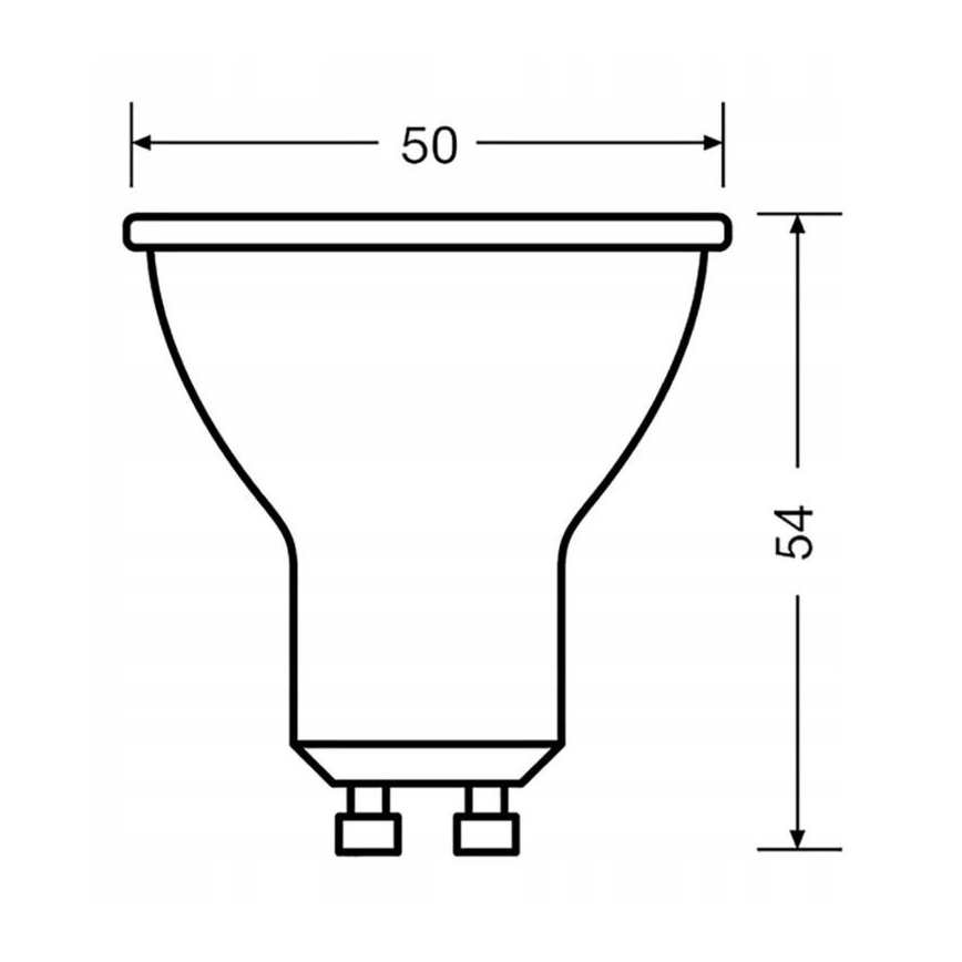 LED Izzó VALUE PAR16 GU10/6,9W/230V 2700K 36° fekete - Osram