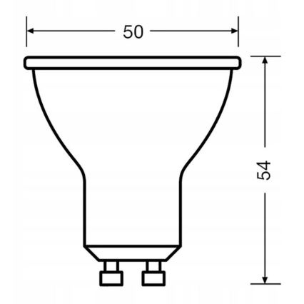 LED Izzó VALUE PAR16 GU10/6,9W/230V 6500K 120° fekete - Osram