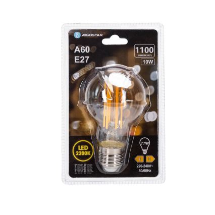 LED izzó VINTAGE A60 E27/10W/230V 2200K - Aigostar