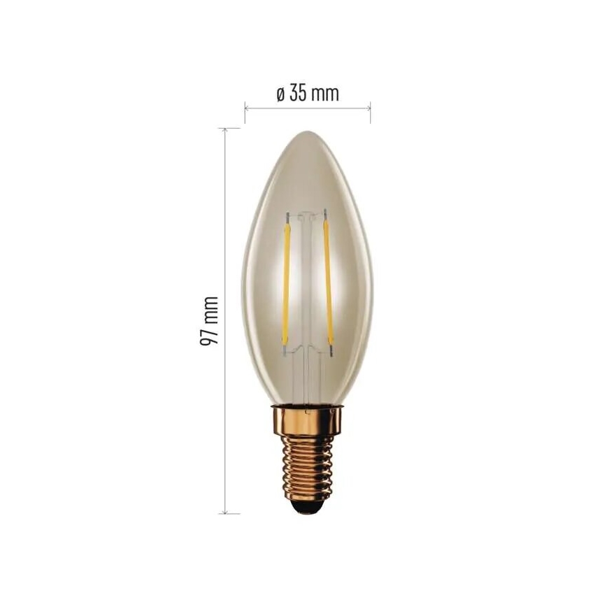 LED Izzó VINTAGE E14/2,5W/230V 2200K