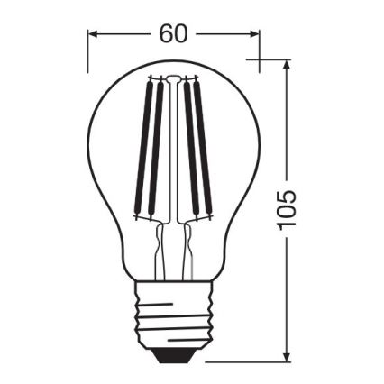 LED Izzó VINTAGE E27/10W/230V 2700K - Osram