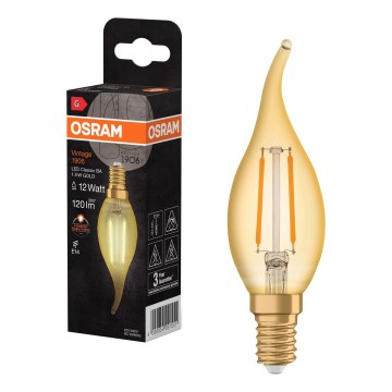 LED izzó VINTAGE FILAMENT E14/1,5W/230V 2400K - Osram