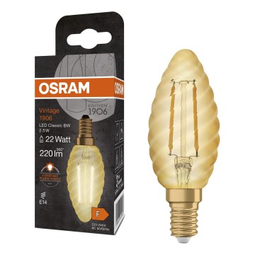 LED izzó VINTAGE FILAMENT E14/2,5W/230V 2400K - Osram