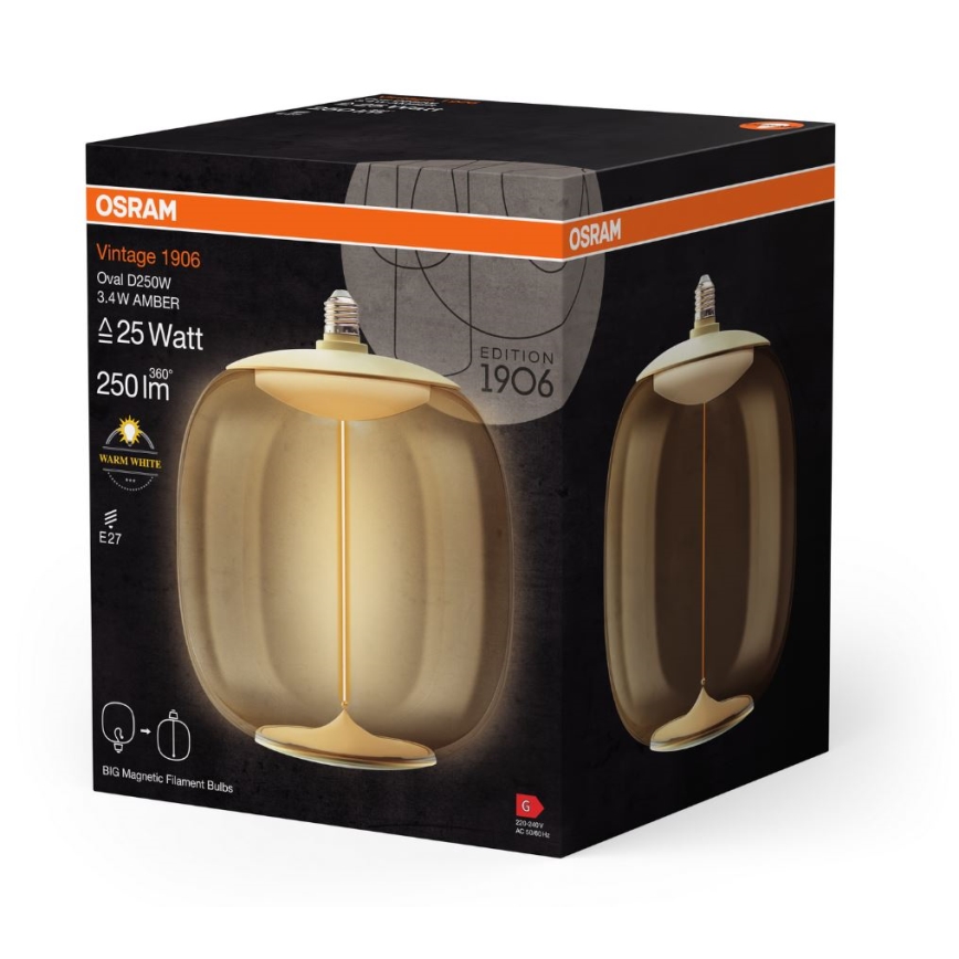 LED Izzó VINTAGE FILAMENT E27/3,4W/230V 2700K - Osram