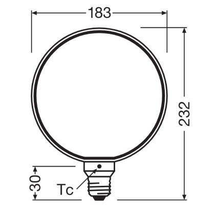 LED dimmelhető izzó VINTAGE FILAMENT E27/4W/230V 1800K - Osram