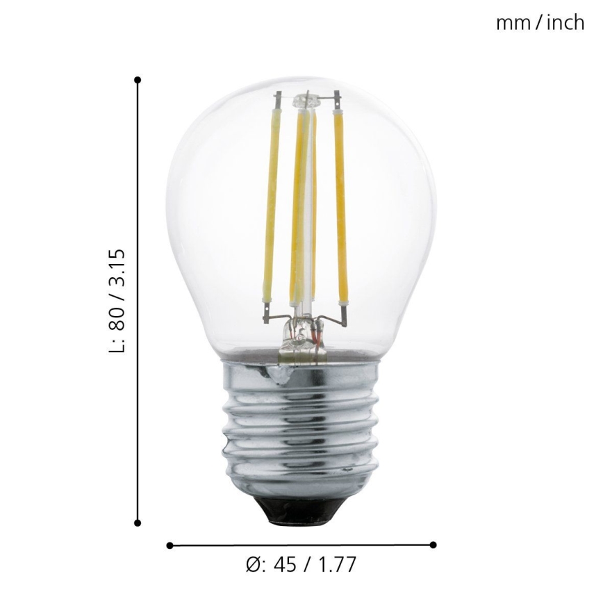 LED Izzó VINTAGE G45 E27/4W/230V 2700K - Eglo 11762