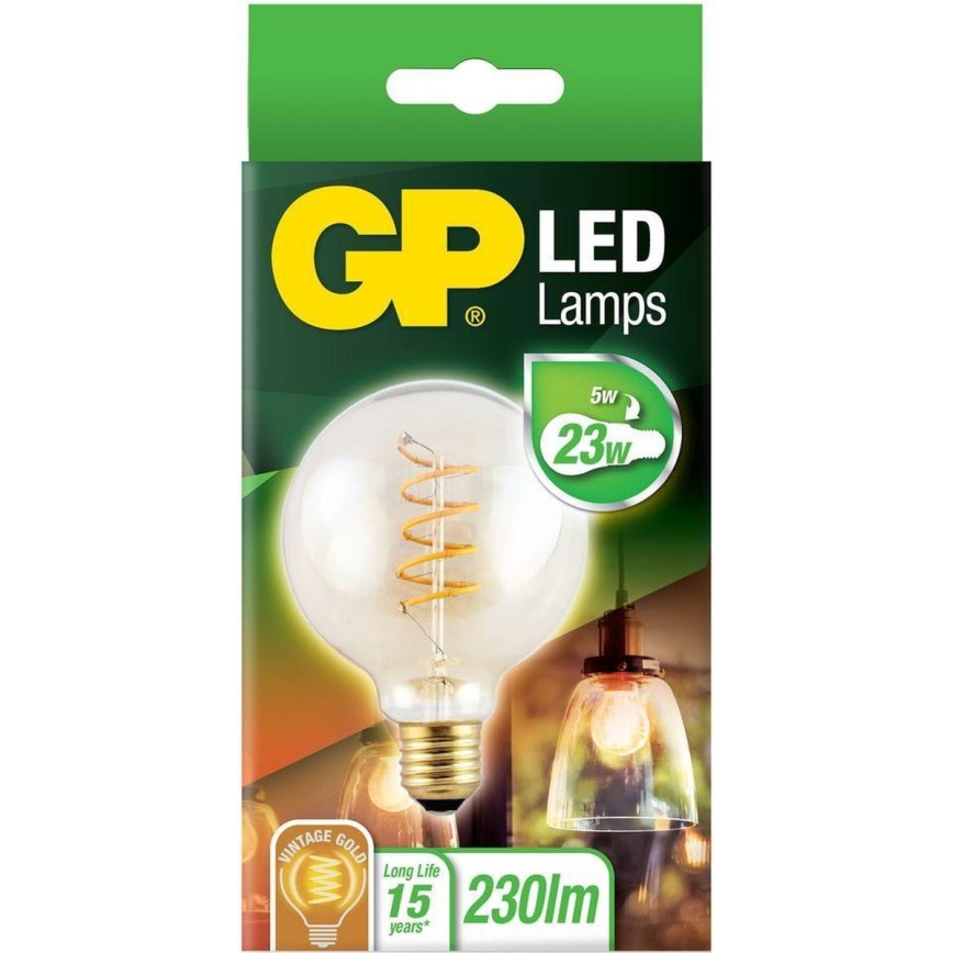 LED Izzó VINTAGE G95 E27/5W/230V 2200K - GP