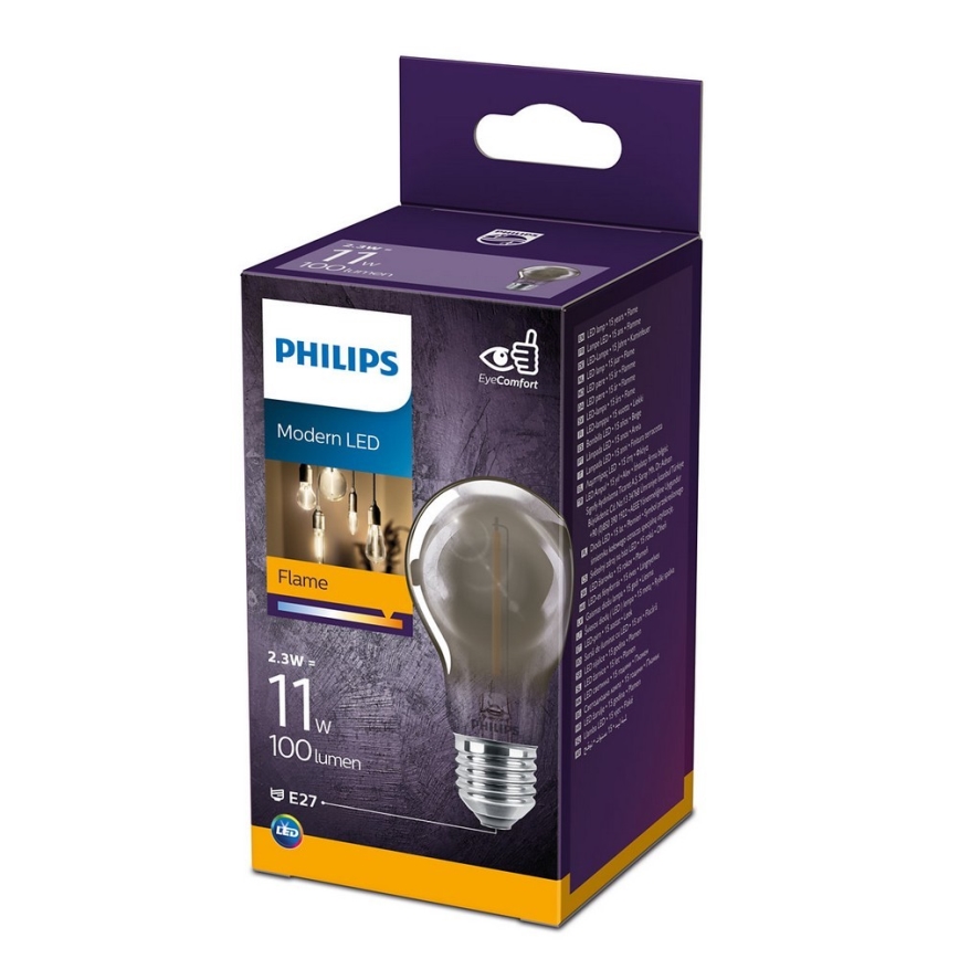 LED Izzó VINTAGE Philips A60 E27/2,3W/230V 1800K