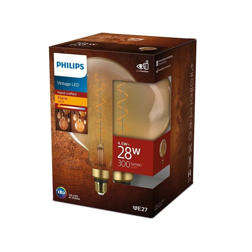 LED Izzó VINTAGE Philips E27/4,5W/230V 1800K