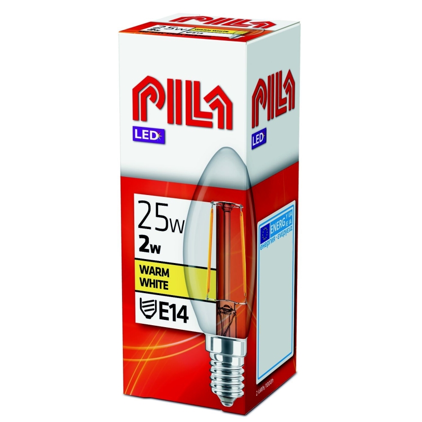 LED izzó VINTAGE Philips Pila E14/2W/230V 2700K