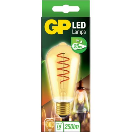 LED Izzó VINTAGE ST64 E27/5W/230V 2000K - GP