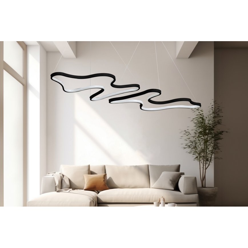 LED kábeles csillár DUPLE ARTISAN LED/80W/230V 4000K fekete