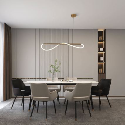 LED kábeles csillár MELECA LED/24W/230V 3000/4000/6000K 100 cm arany