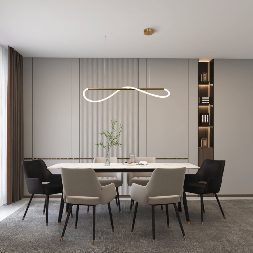 LED kábeles csillár MELECA LED/24W/230V 3000/4000/6000K 100 cm arany