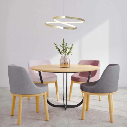 LED kábeles csillár ZEFIRA, 40 W, 230 V, 4000 K, Ø 50 cm, arany