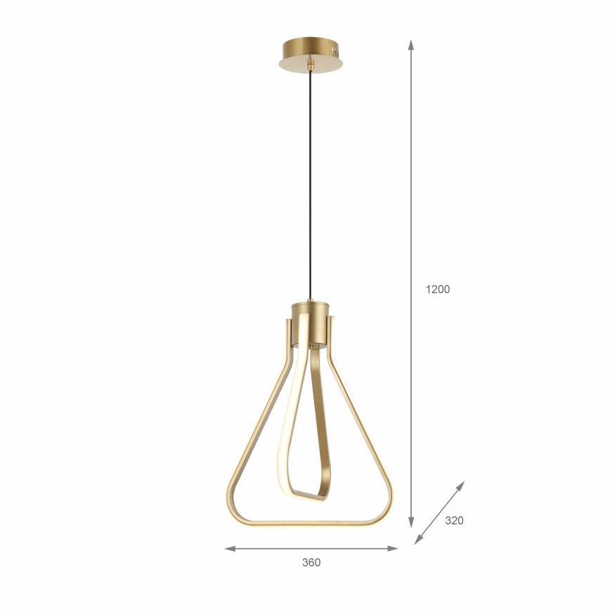 LED kábeles csillár ZING LED/19W/230V aranyszínű