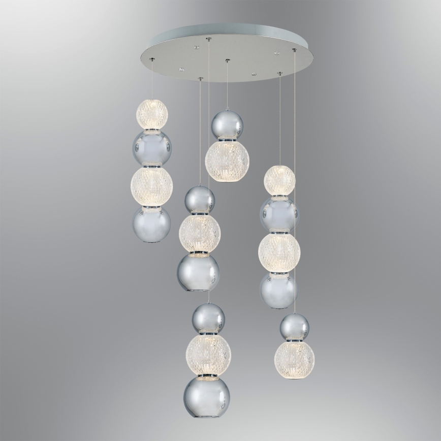 LED kábeles függőlámpa CREMONA LED/34W/230V 3000K matt króm