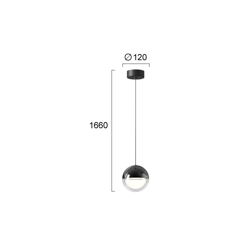 LED kábeles függőlámpa ZIREA LED/7W/230V fekete