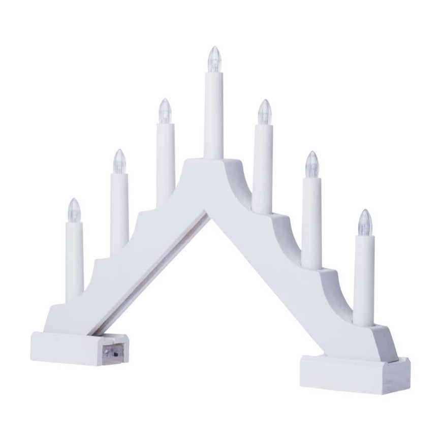 LED Karáconyi gyertyatartó 7xLED/2xAA fehér