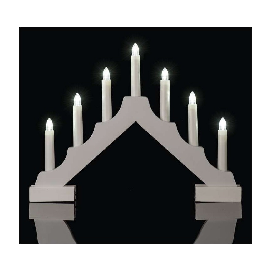 LED Karáconyi gyertyatartó 7xLED/2xAA fehér