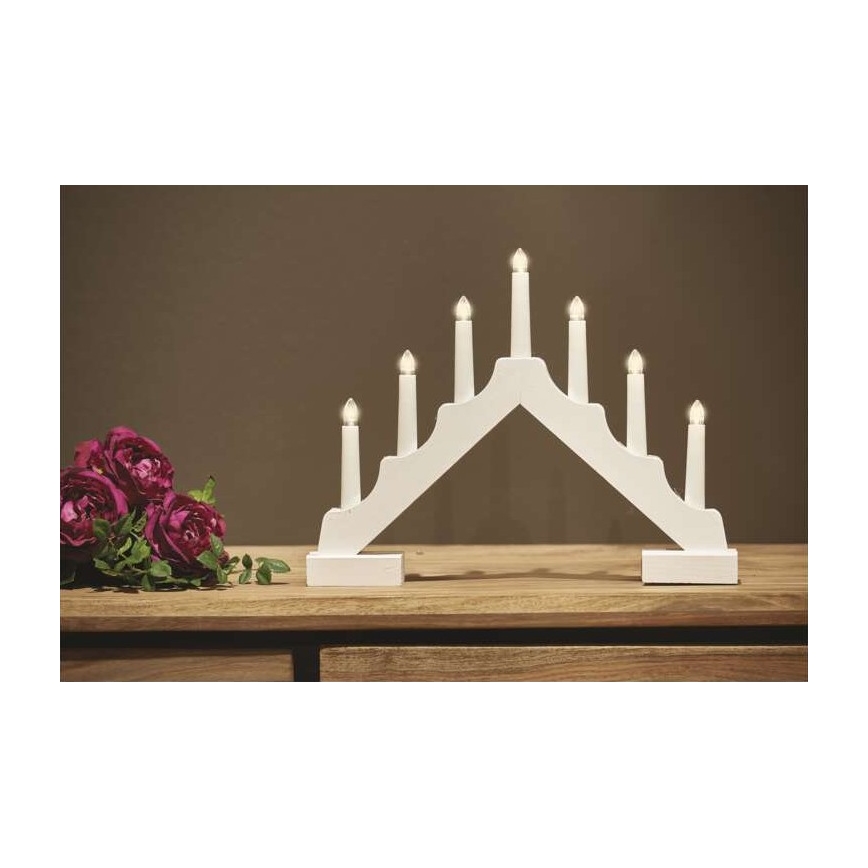 LED Karáconyi gyertyatartó 7xLED/2xAA fehér