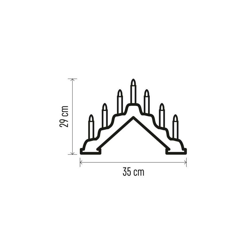 LED Karáconyi gyertyatartó 7xLED/2xAA fehér