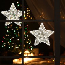 LED Karácsonyi ablakdísz 35xLED/3xAA meleg fehér