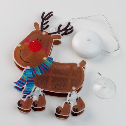 LED karácsonyi dekor ablakba 10xLED/3xAAA