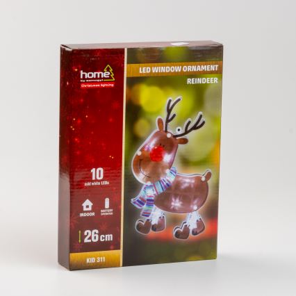 LED karácsonyi dekor ablakba 10xLED/3xAAA