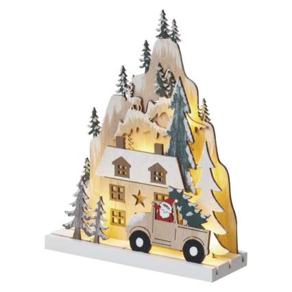 LED Karácsonyi dekoráció 10xLED/2xAA bézs