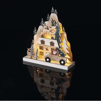 LED Karácsonyi dekoráció 10xLED/2xAA bézs