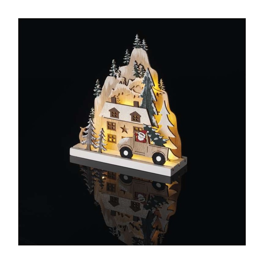 LED Karácsonyi dekoráció 10xLED/2xAA bézs