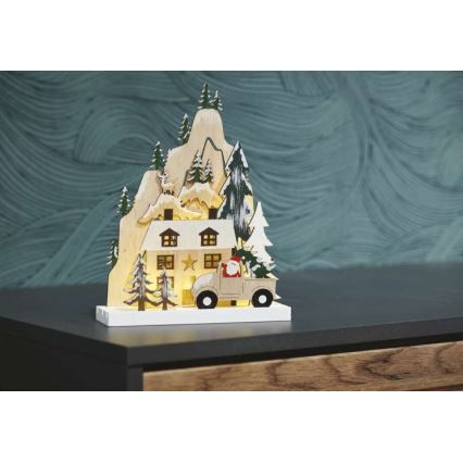 LED Karácsonyi dekoráció 10xLED/2xAA bézs